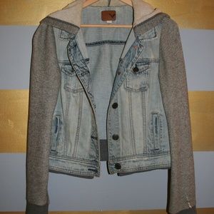 American Eagle Hooded Denim Jacket